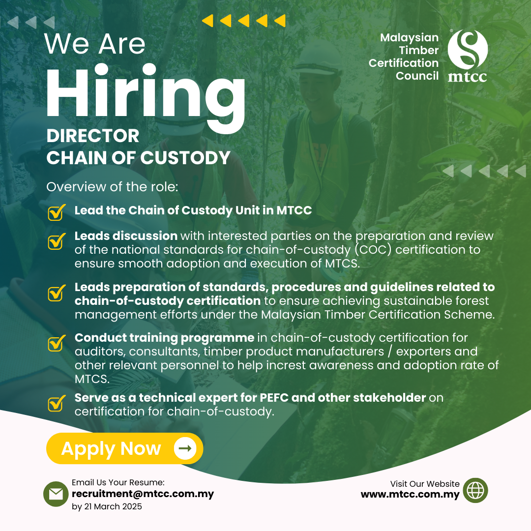 Job Vacancy Director Chain of Custody MTCC
